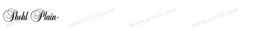 Shohl Plain字体转换
